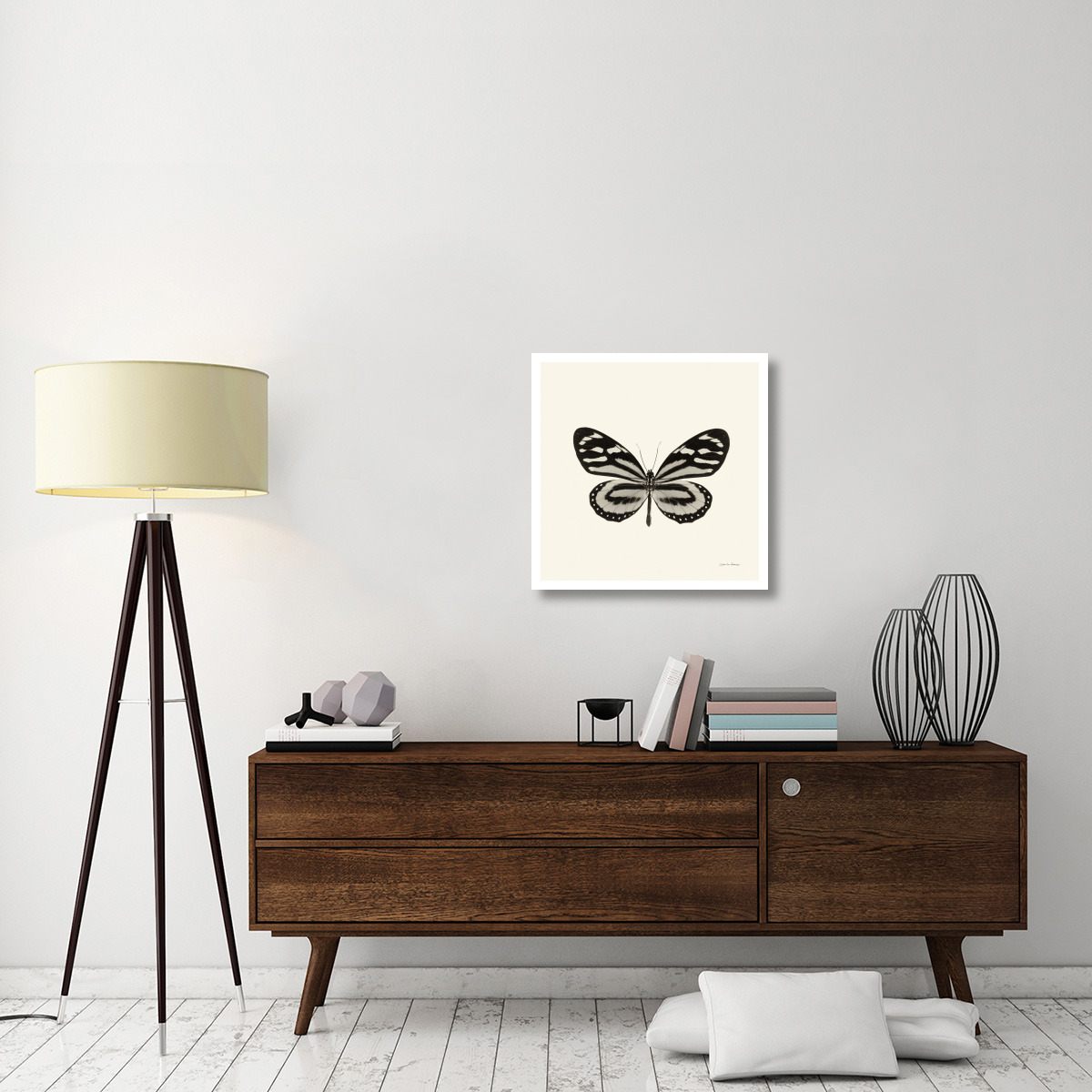 Butterfly VIII - BW -Paper Art-26&quotx26"