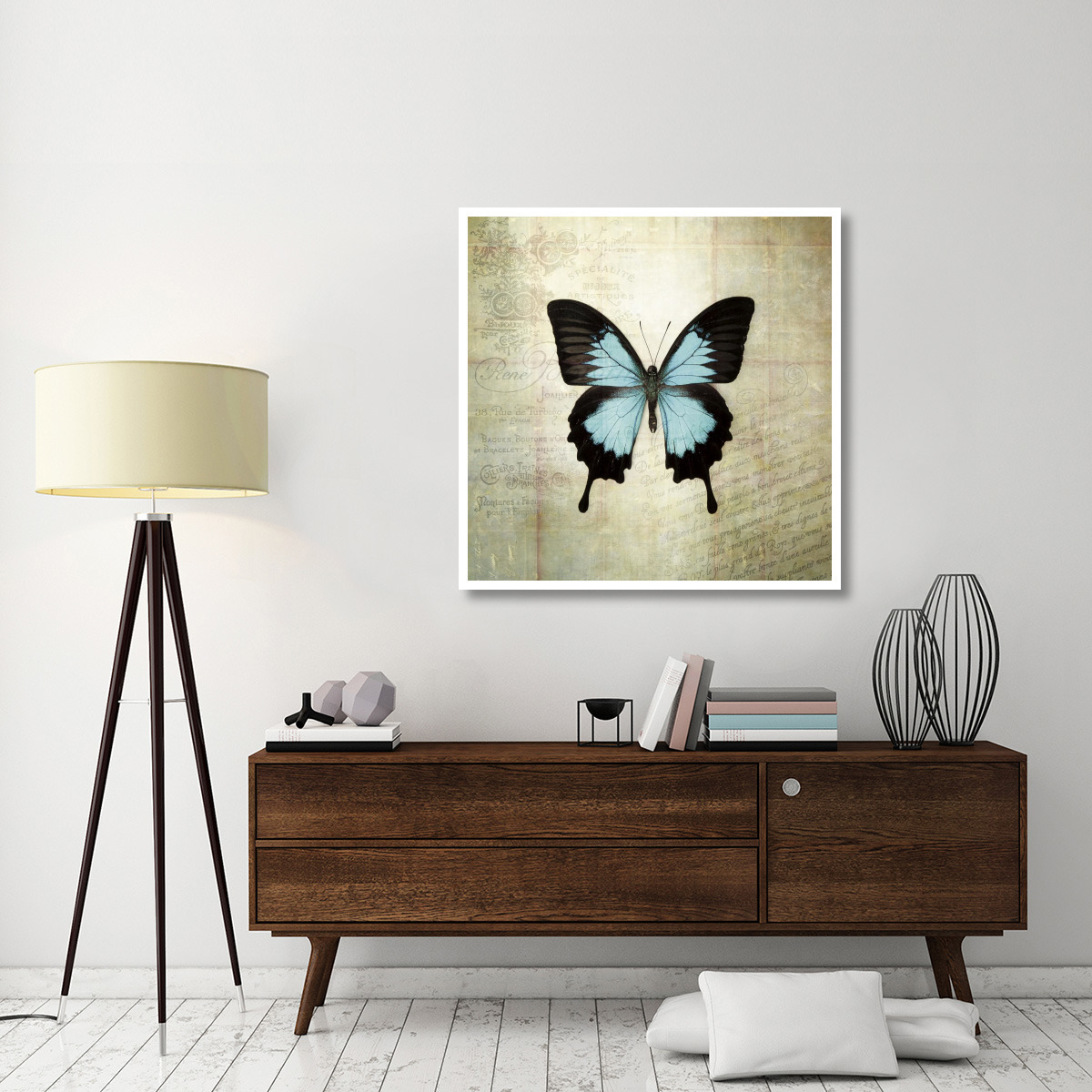 French Butterfly III -Paper Art-42&quotx42"