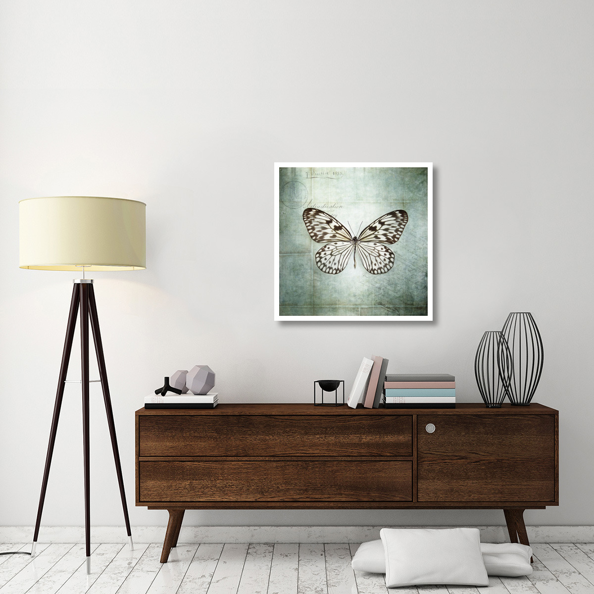 French Butterfly V -Paper Art-32&quotx32"