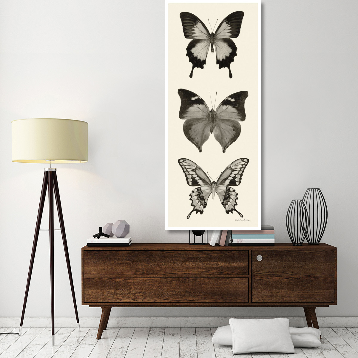 Butterfly - BW Panel I -Paper Art-32&quotx77"