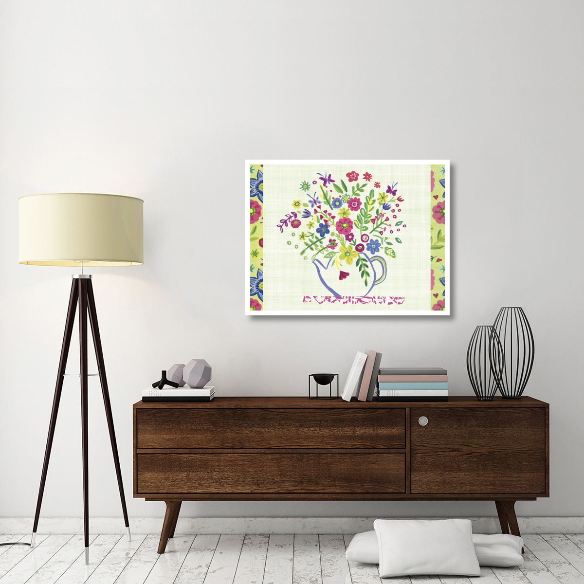 Pastel Summer Florals I -Paper Art-42&quotx32"