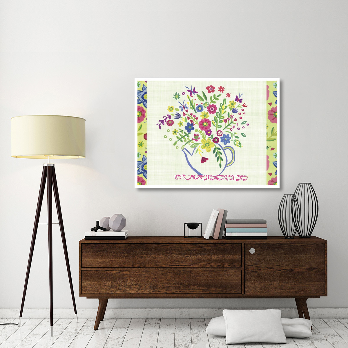 Pastel Summer Florals I -Paper Art-50&quotx38"