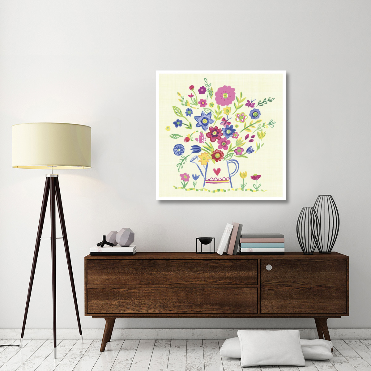 Pastel Summer Florals III -Paper Art-42&quotx42"