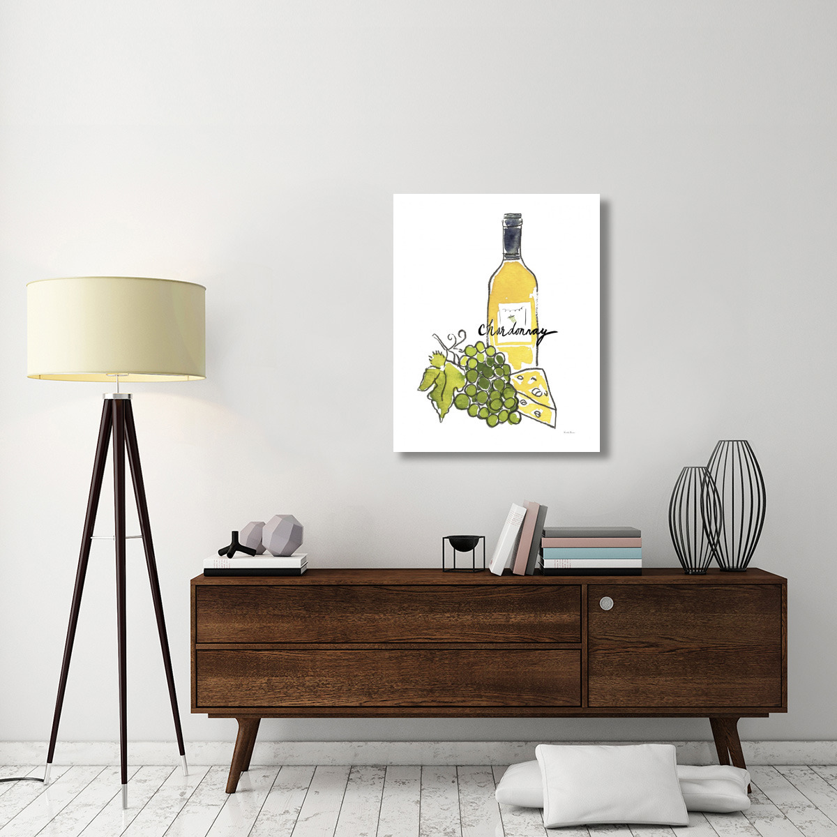 Wine Time IV Chardonnay -Paper Art-30&quotx37"