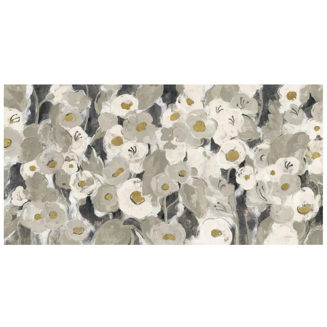 Velvety Florals Neutral -Paper Art-26&quotx14"