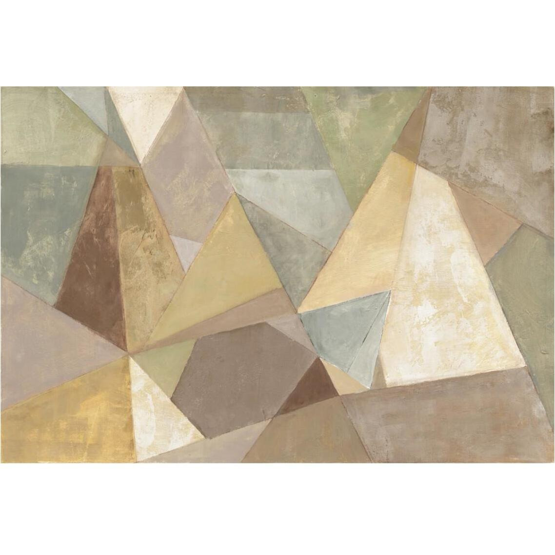 Geometric Abstract Neutral -Paper Art-38&quotx26"