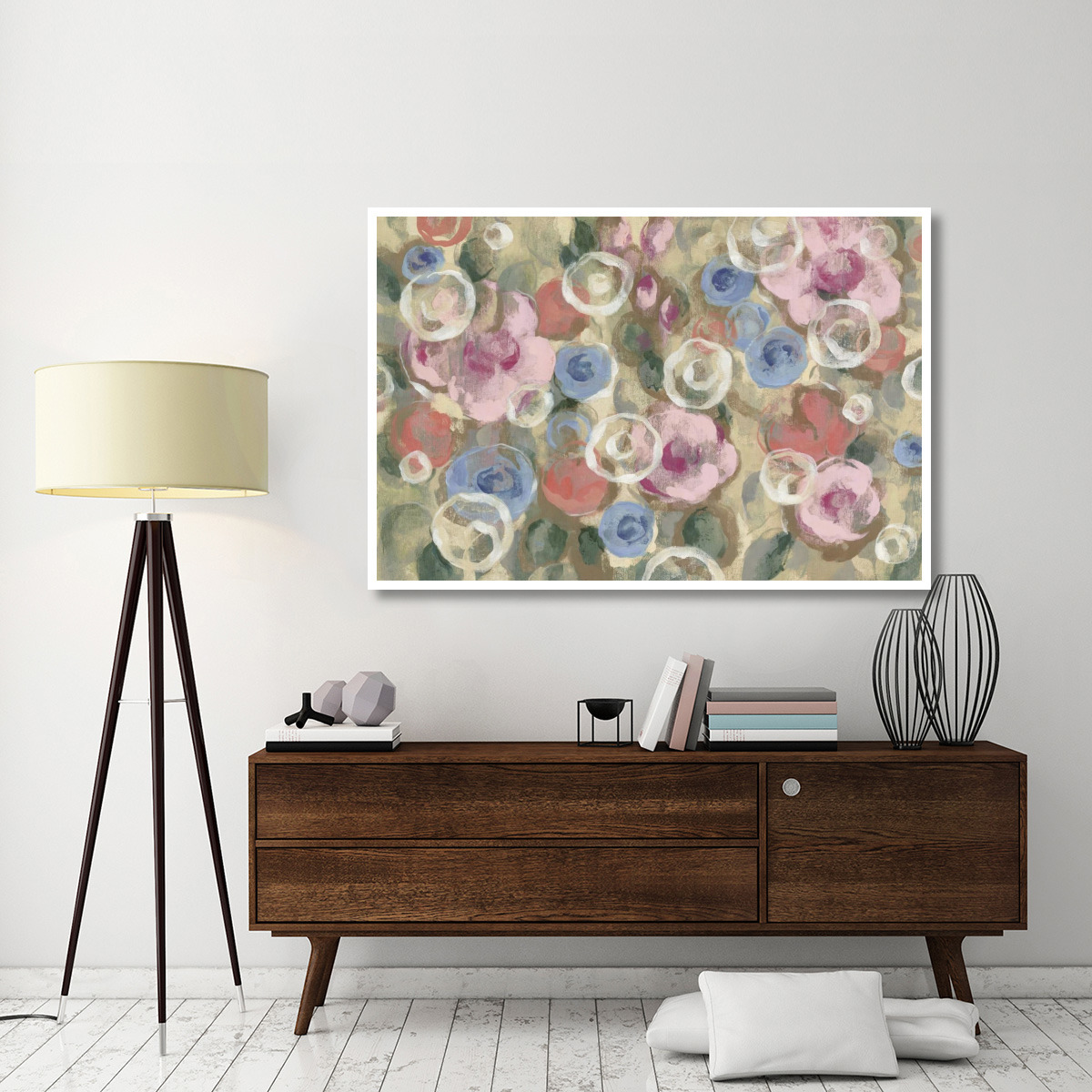 Parisian Floral I Pastel -Paper Art-62&quotx42"