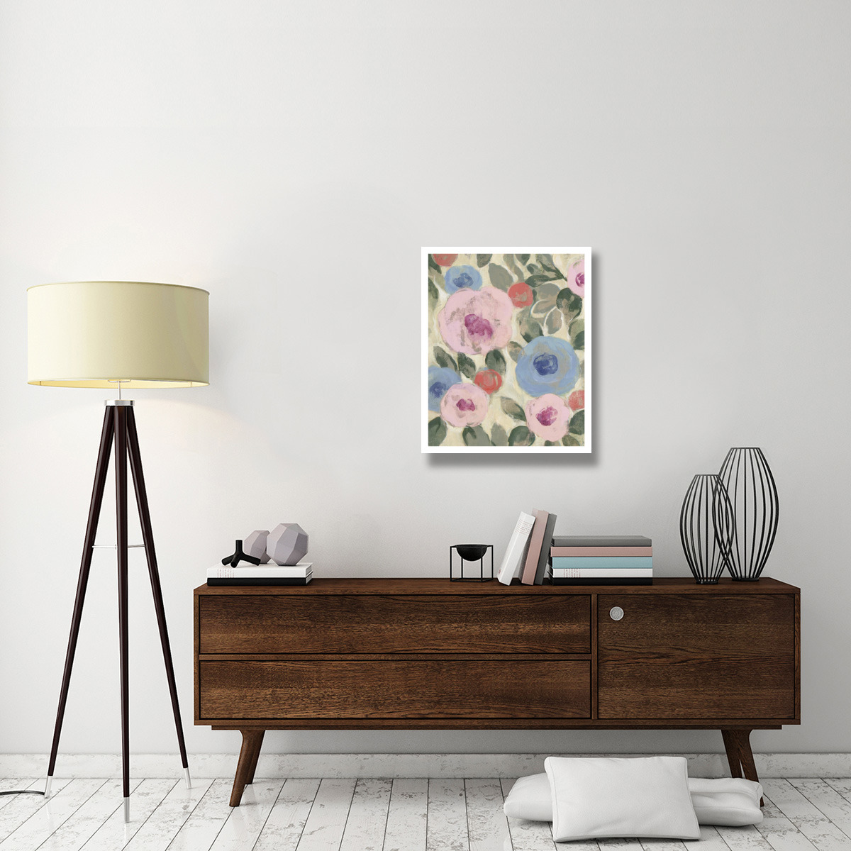 Parisian Floral II Pastel -Paper Art-24&quotx30"