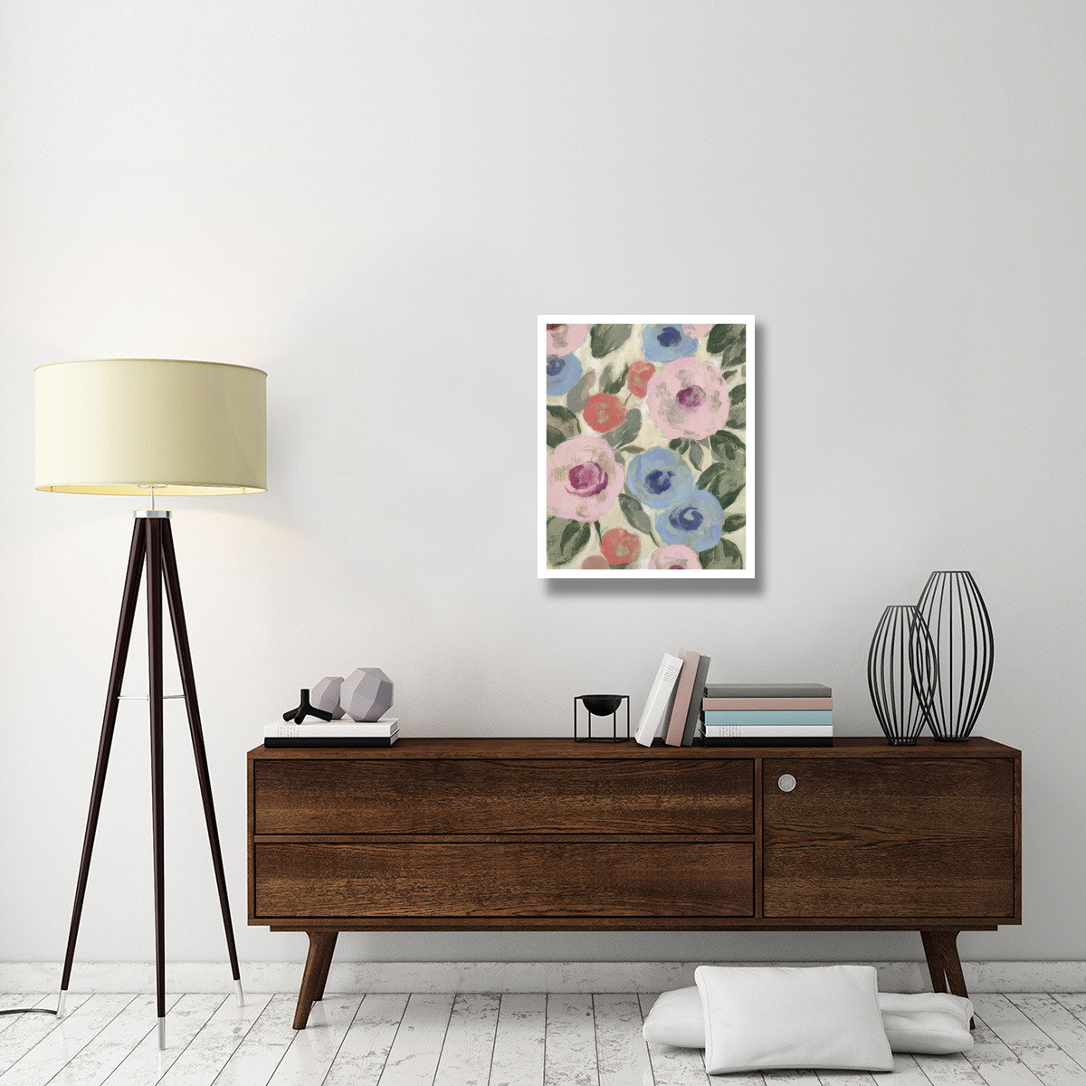 Parisian Floral III Pastel -Paper Art-24&quotx30"