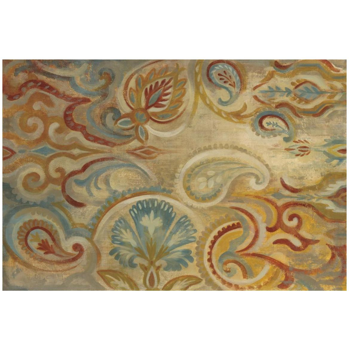 Antique Paisley -Paper Art-50&quotx34"