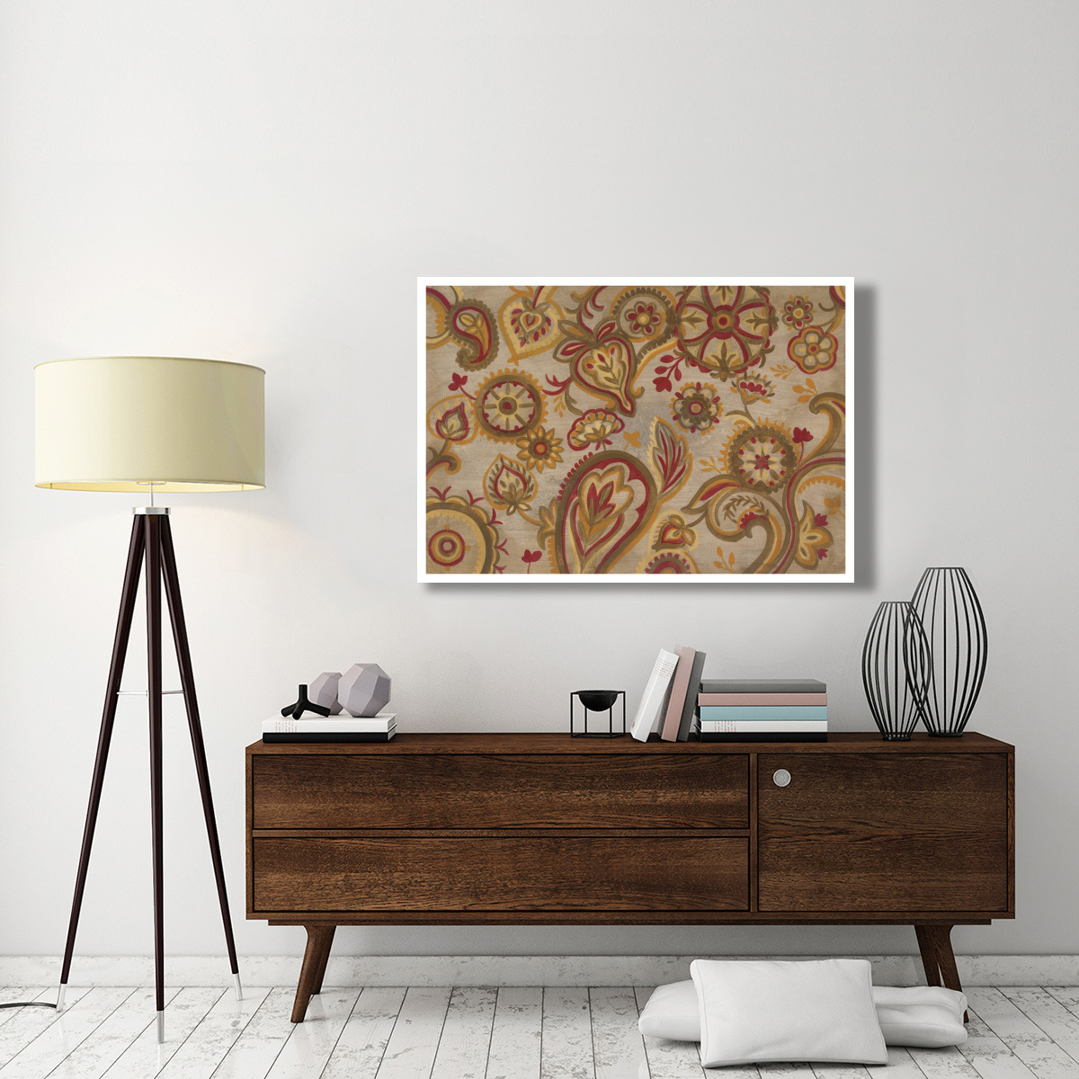 Linen Paisley -Paper Art-50&quotx34"