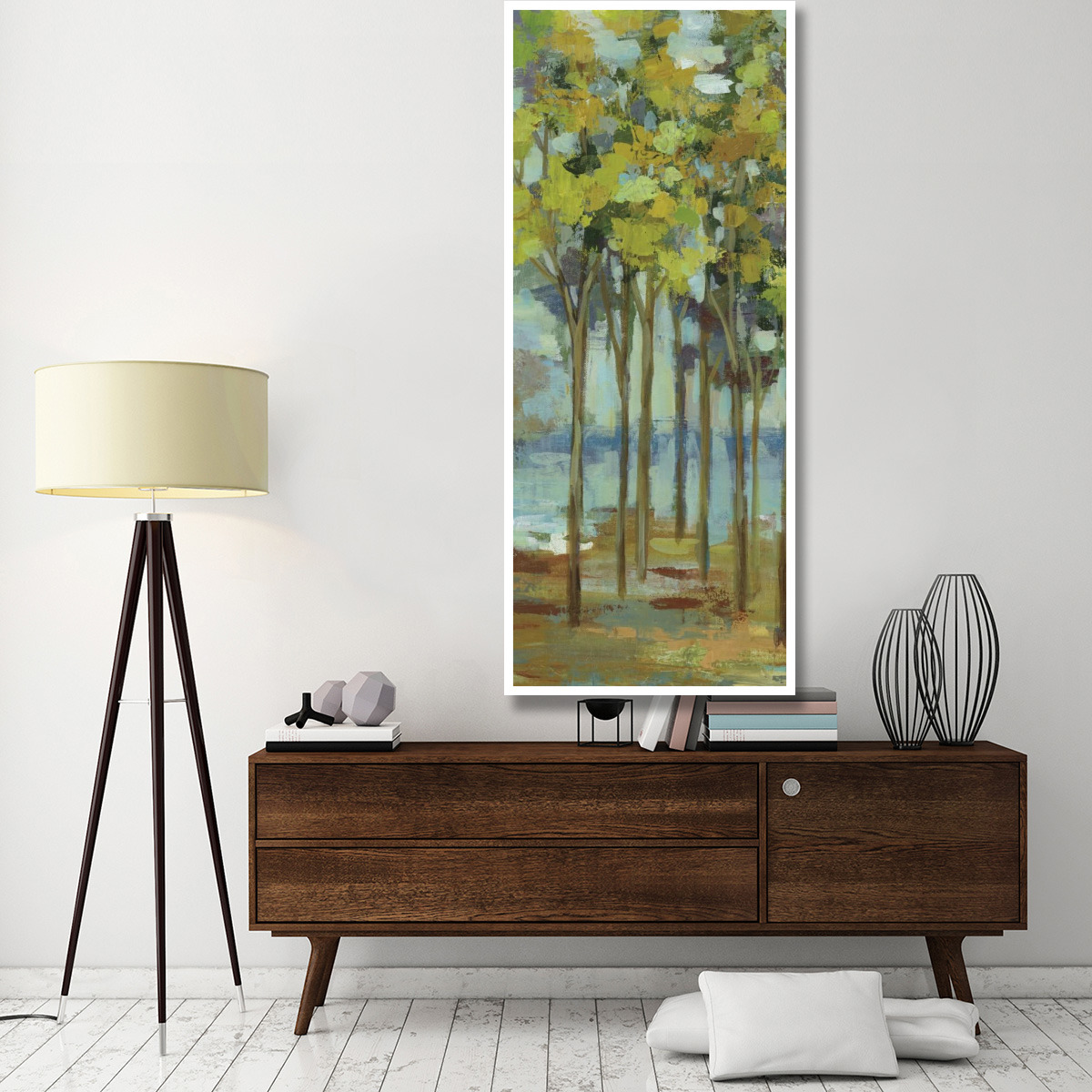 Spring Trees Panel I -Paper Art-32&quotx77"