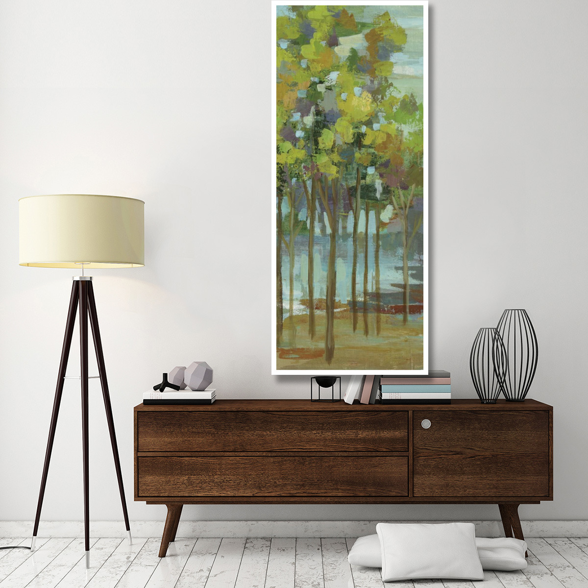 Spring Trees Panel II -Paper Art-32&quotx77"