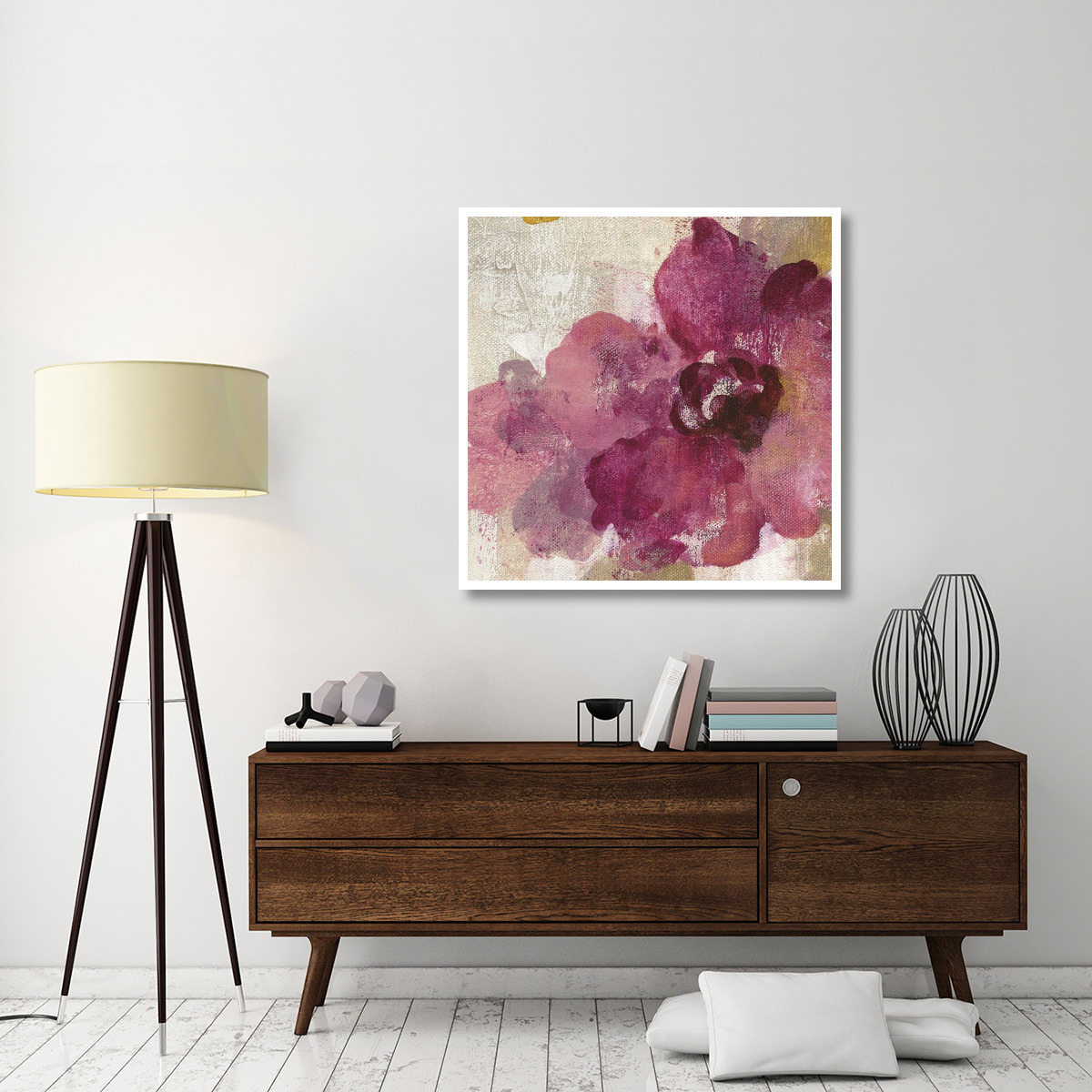 Elegant Fresco Floral Gold Flower I -Paper Art-42&quotx42"