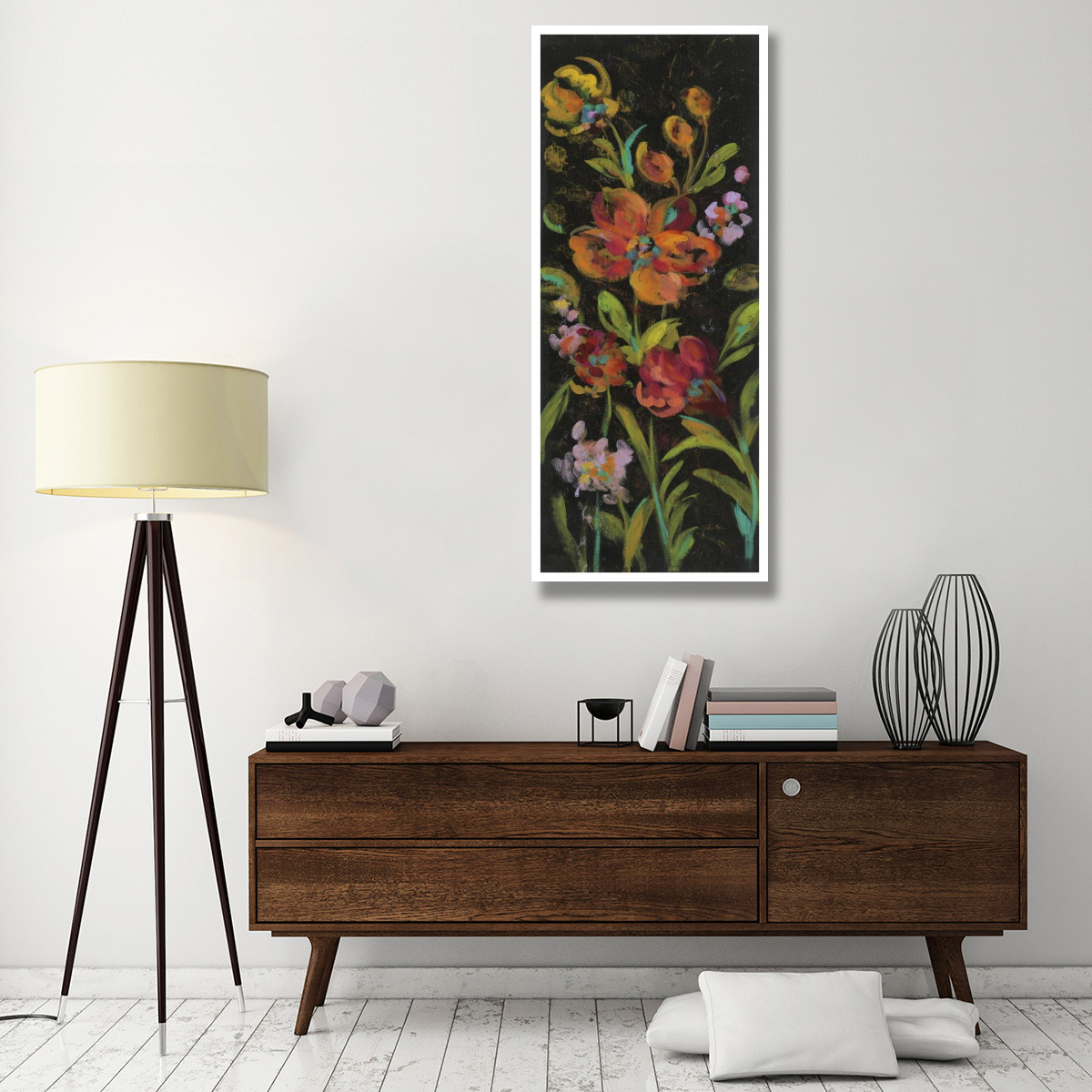 July Garden Trio I -Paper Art-26&quotx62"