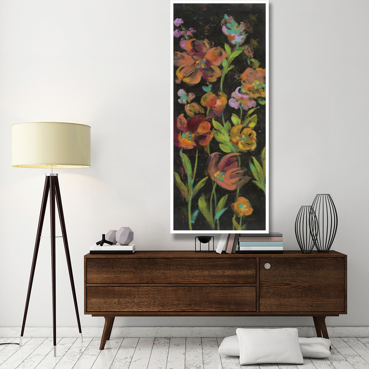 July Garden Trio II -Paper Art-32&quotx77"