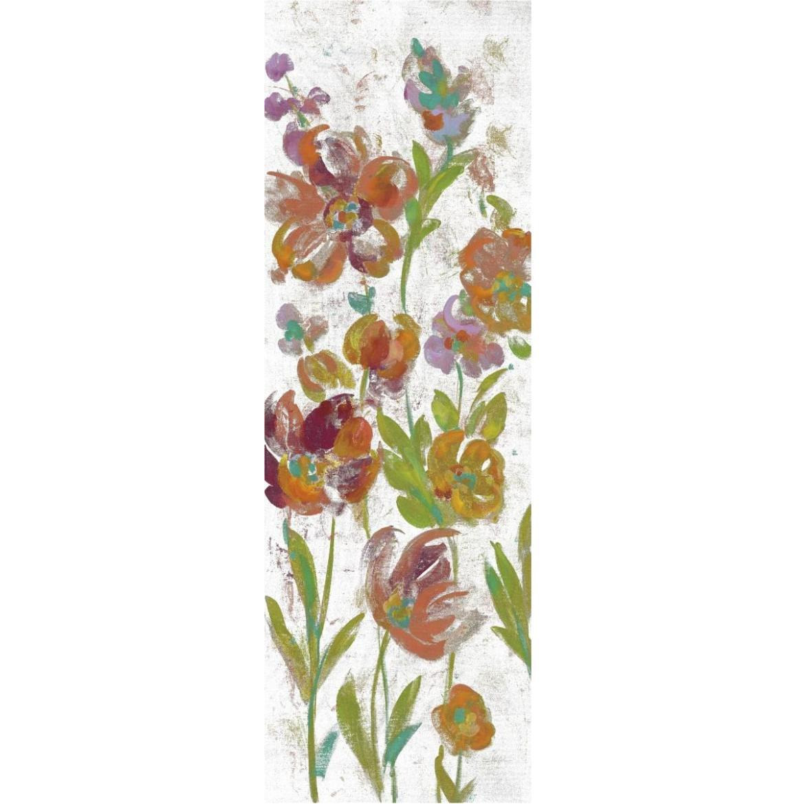 July Garden Trio II on White -Paper Art-26&quotx74"