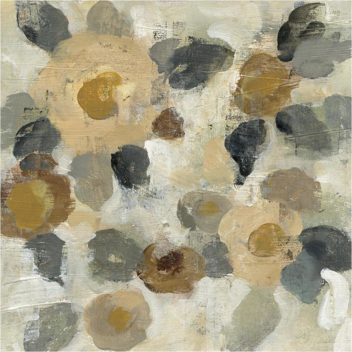 Neutral Floral Beige II -Paper Art-38&quotx38"