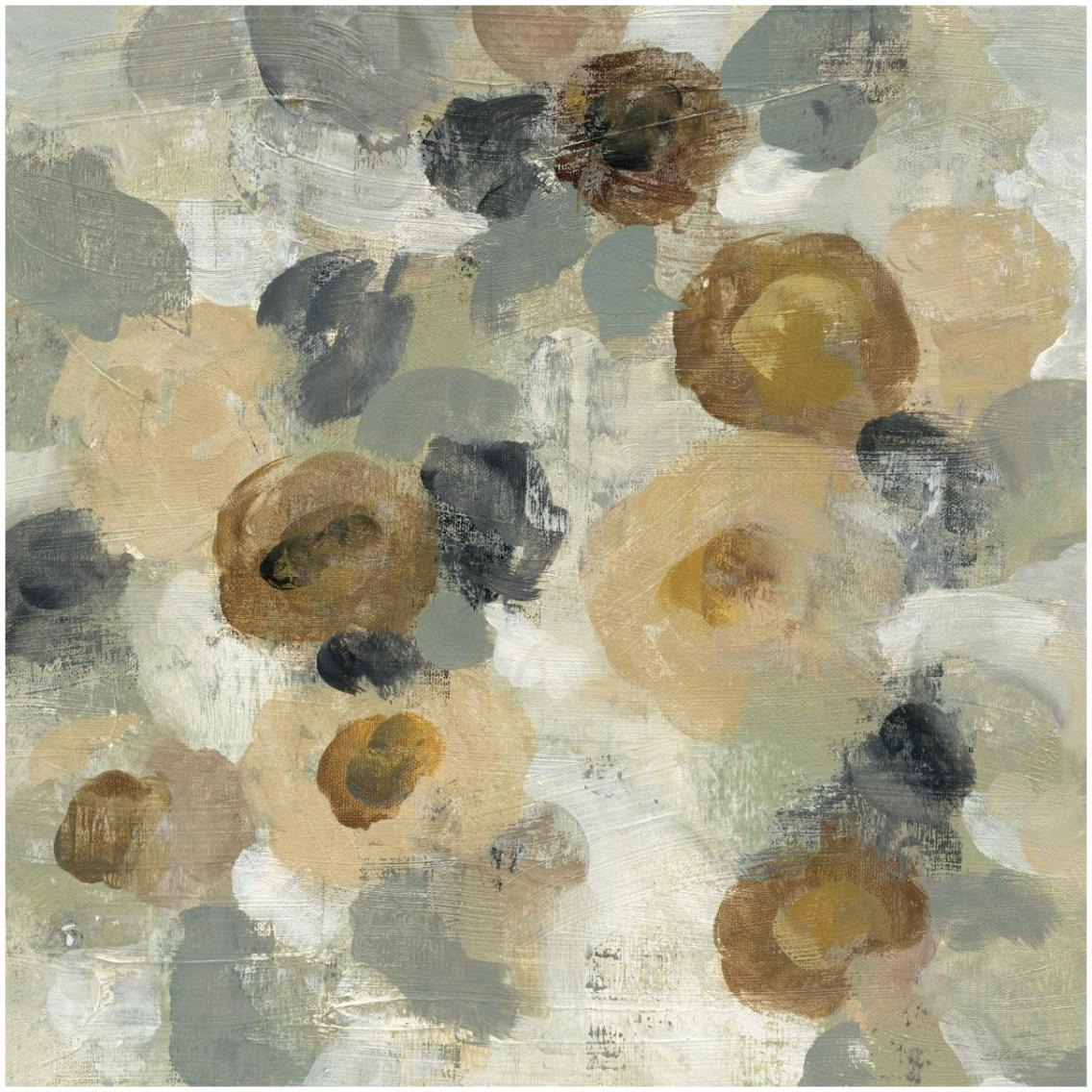 Neutral Floral Beige III -Paper Art-32&quotx32"