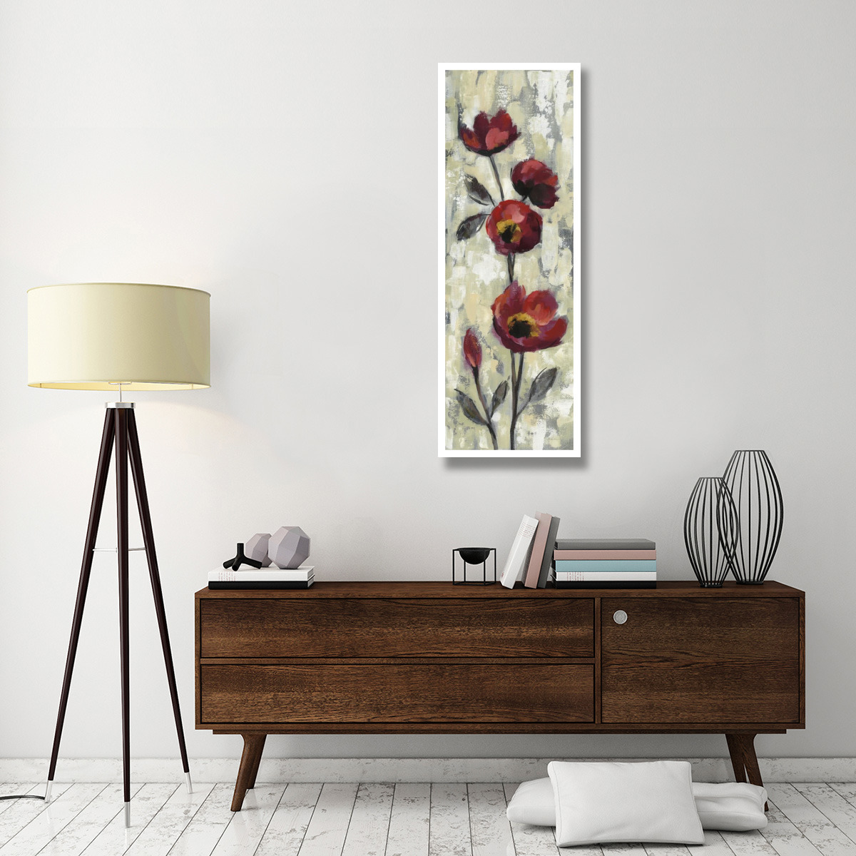 Simple Red Floral I -Paper Art-20&quotx56"