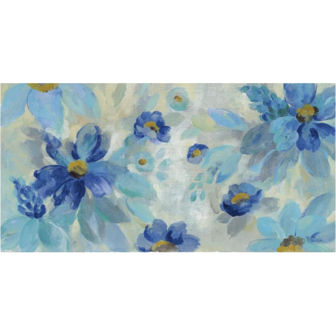 Blue Flowers Whisper I -Paper Art-74&quotx38"