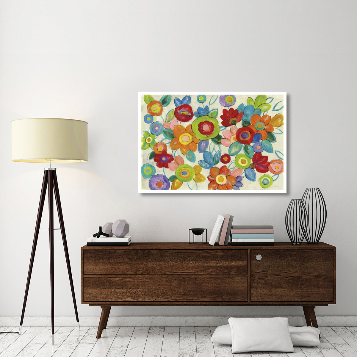 Decorative Flowers Bright Crop -Paper Art-50&quotx34"