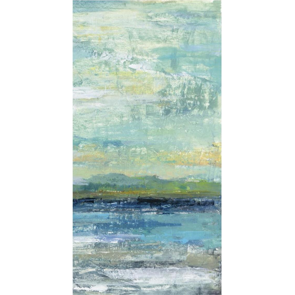 Calm Lake Panel III -Paper Art-20&quotx38"