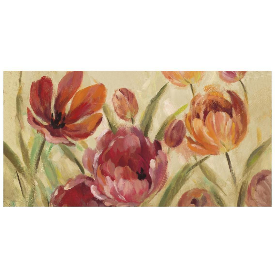 Expressive Tulips Neutral v2 -Paper Art-26&quotx14"