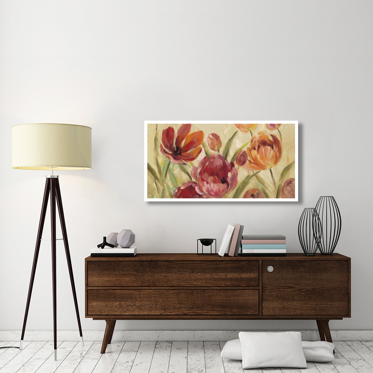 Expressive Tulips Neutral v2 -Paper Art-50&quotx26"