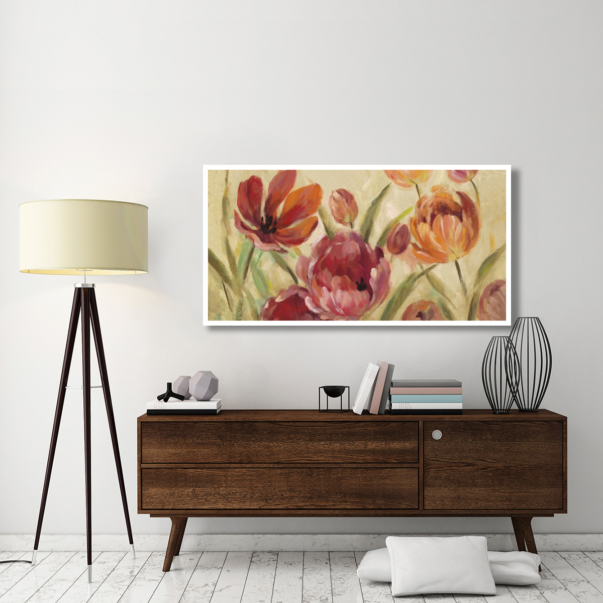 Expressive Tulips Neutral v2 -Paper Art-62&quotx32"