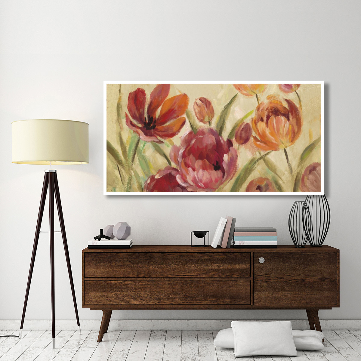 Expressive Tulips Neutral v2 -Paper Art-74&quotx38"