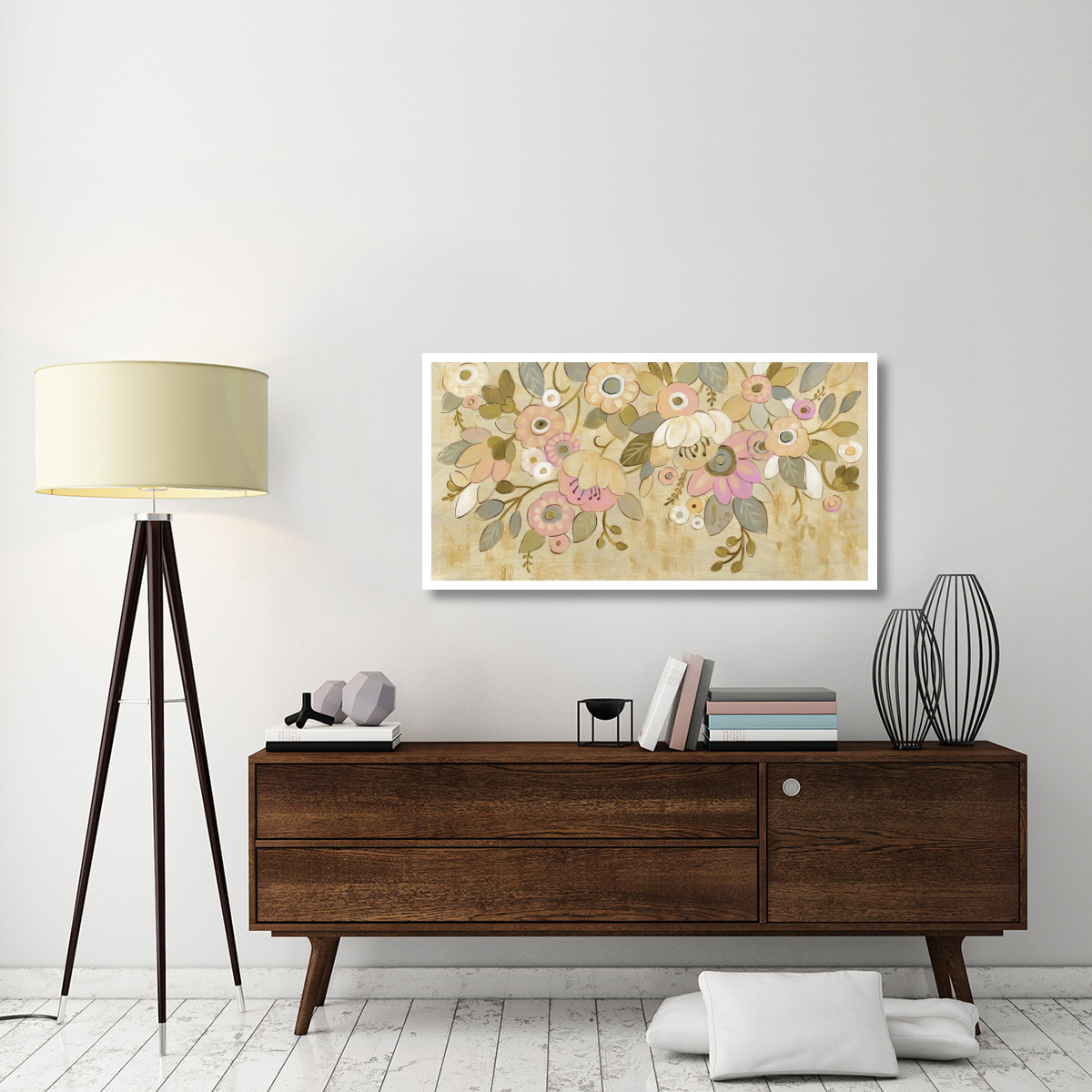 Decorative Pastel Flowers -Paper Art-50&quotx26"