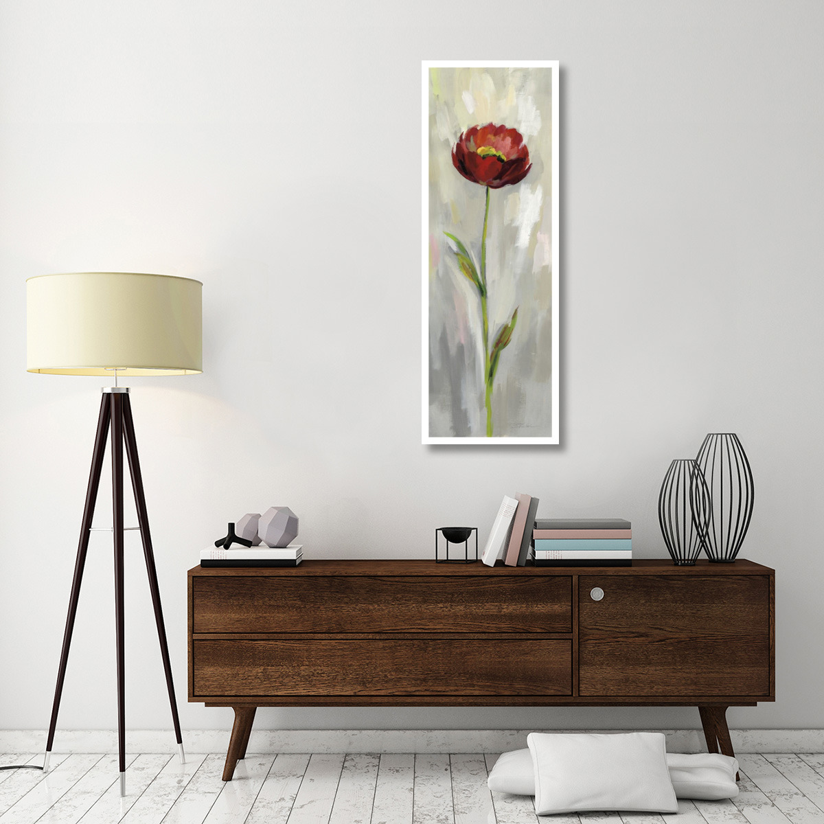 Single Stem Flower II Crop -Paper Art-20&quotx56"