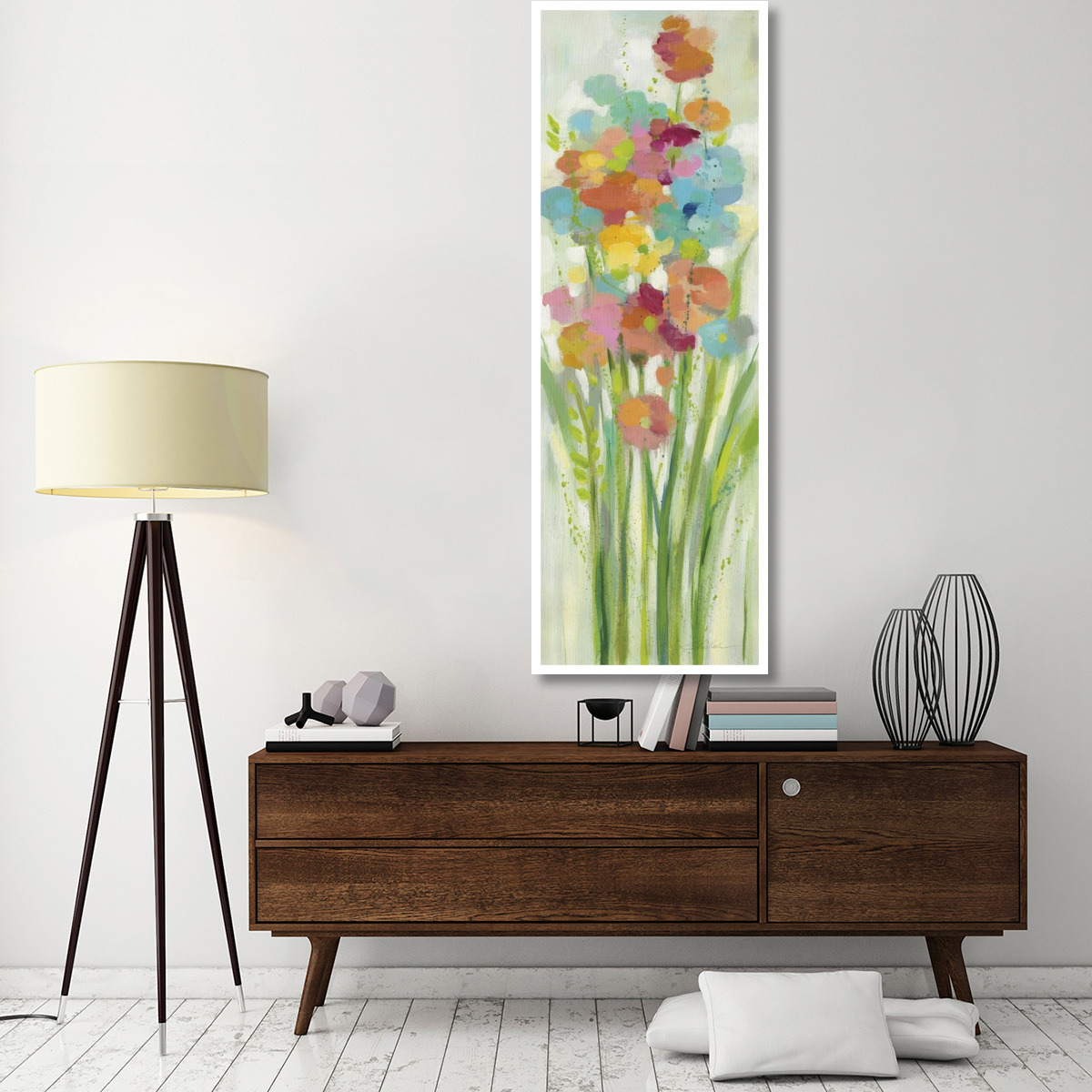 Long Stem Bouquet II -Paper Art-26&quotx74"