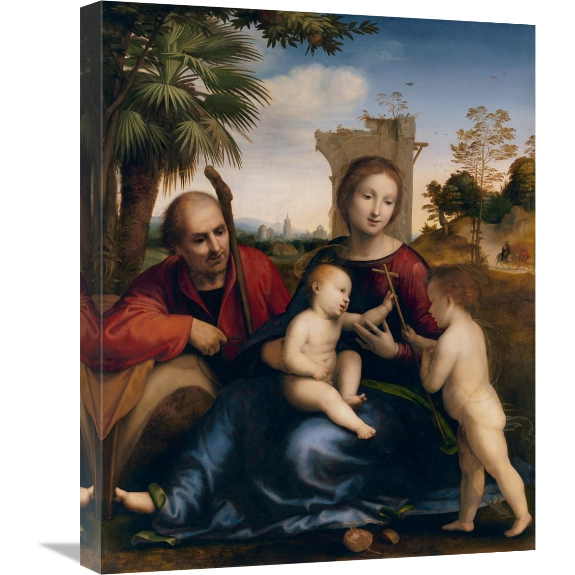 The Rest on the Flight into Egypt with St. John the Baptist-Canvas Art-20&quotx24"