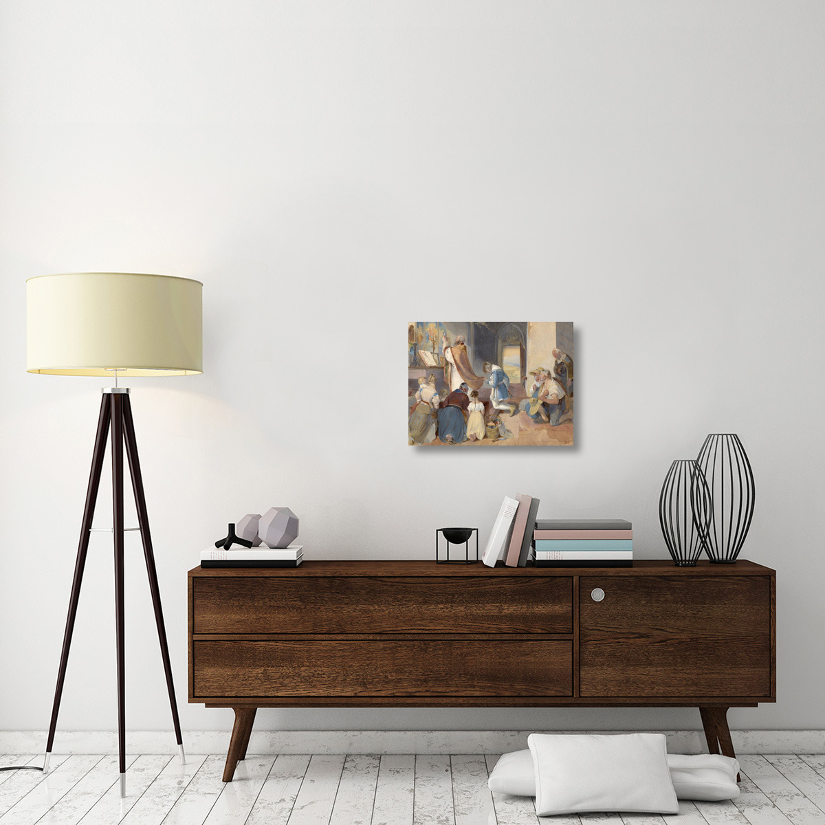 Fridolin Assists with the Holy Mass-Canvas Art-24&quotx18"