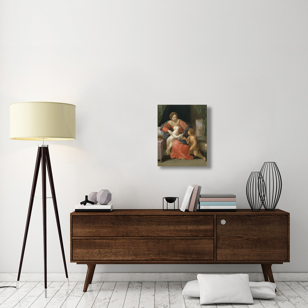 Virgin and Child with Saint John the Baptist-Canvas Art-20&quotx24"