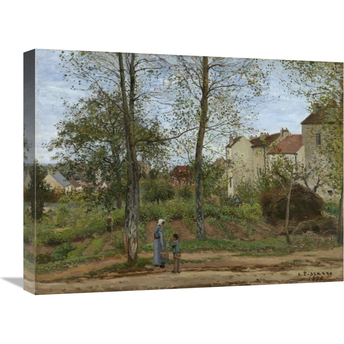 Houses at Bougival (Autumn)-Canvas Art-24&quotx18"