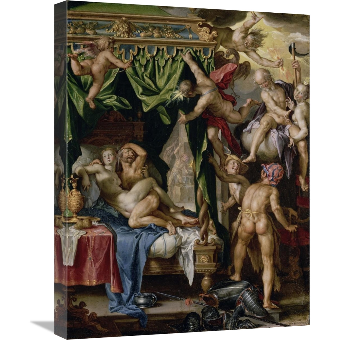 Mars and Venus Surprised by Vulcan-Canvas Art-18&quotx24"