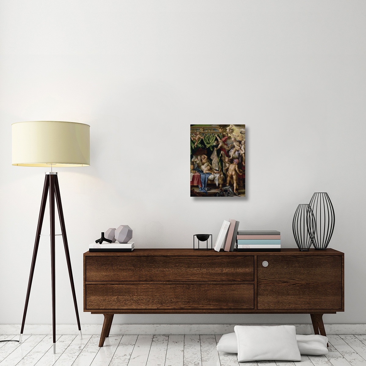 Mars and Venus Surprised by Vulcan-Canvas Art-18&quotx24"