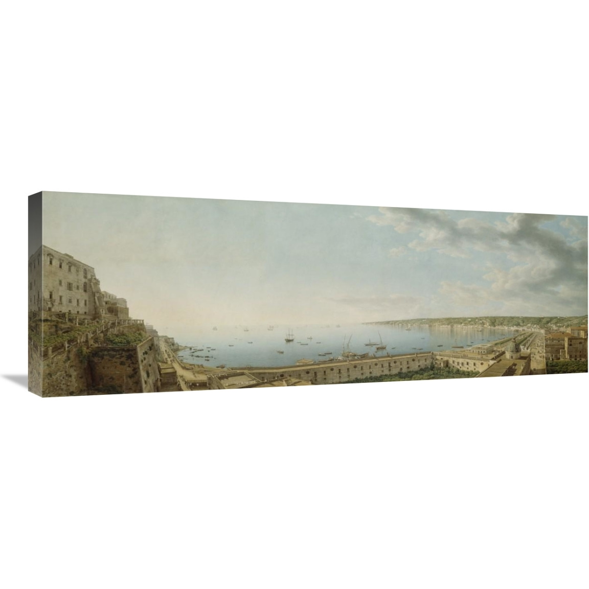 A View of the Bay of Naples, Looking Southwest from the Pizzofalcone towards Capo di Posilippo-Canvas Art-36&quotx12.96"