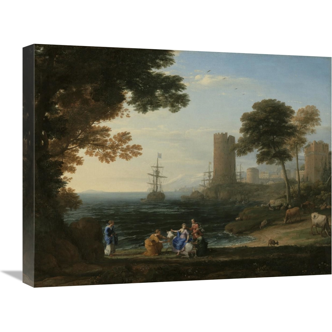 Coast View with the Abduction of Europa-Canvas Art-24&quotx18"