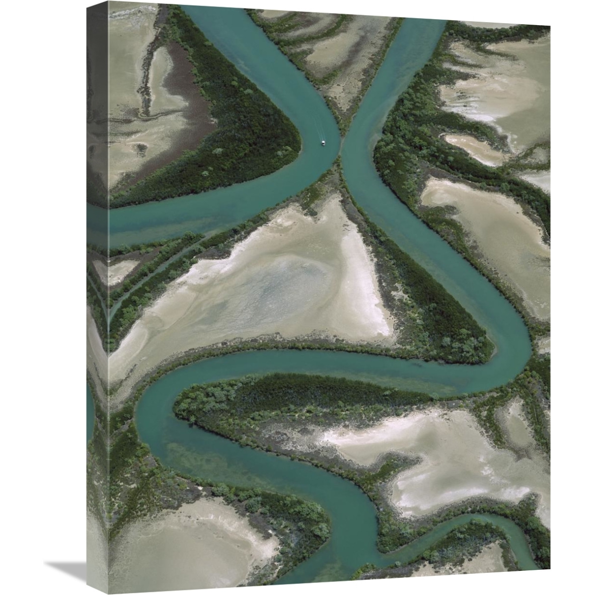 Meandering rivers, Gulf of Carpentaria, Northern Territory, Australia-Canvas Art-20&quotx24"