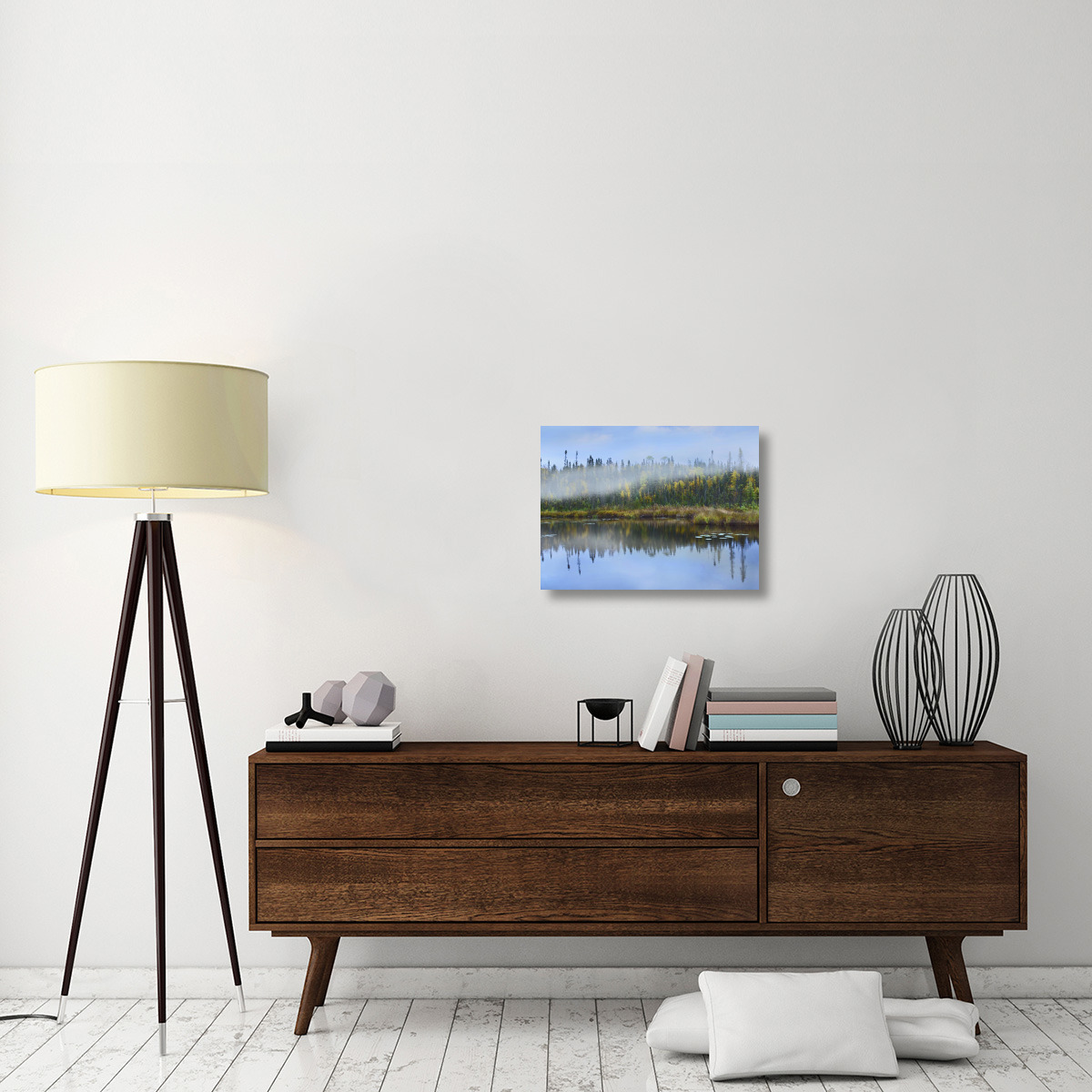 Fog over lake, Ontario, Canada-Canvas Art-24&quotx18"