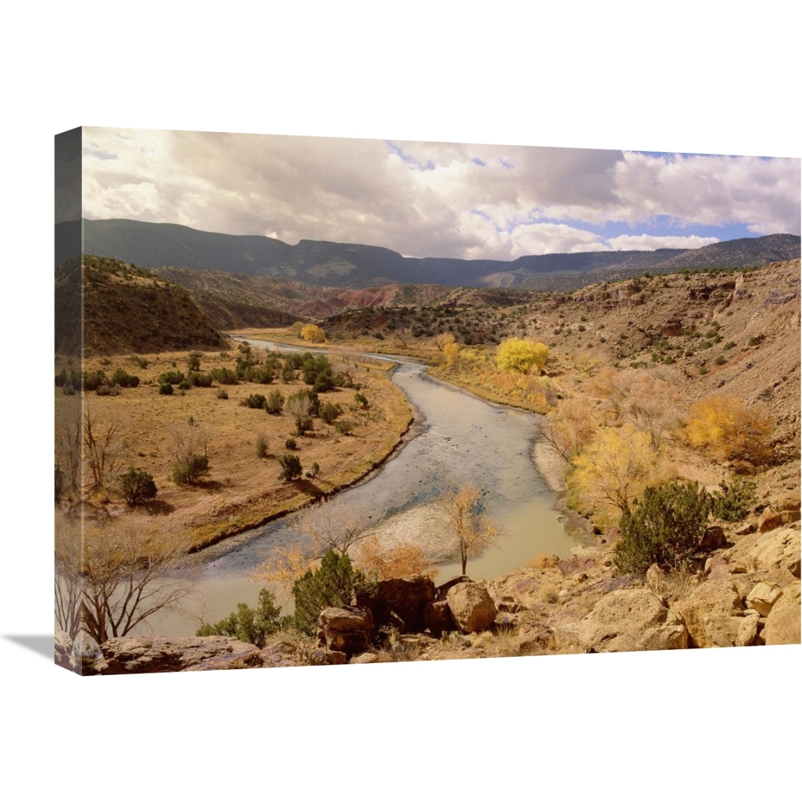 Rio Chama in autumn, New Mexico-Canvas Art-24&quotx18"