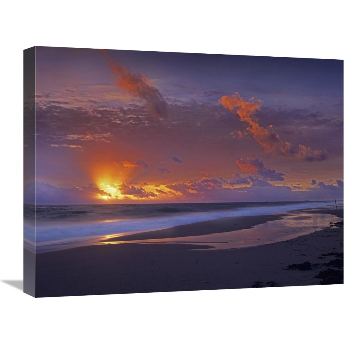 McArthur beach at sunrise, Florida-Canvas Art-24&quotx18"