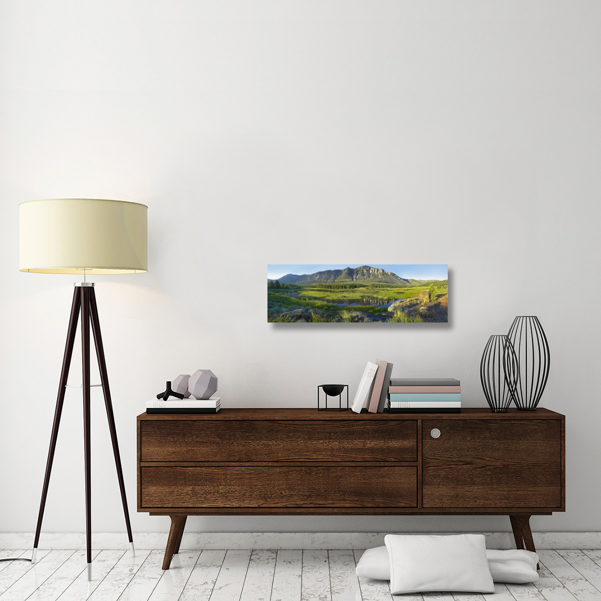 Panorama view of Windy Mountain, Wyoming-Canvas Art-36&quotx12"