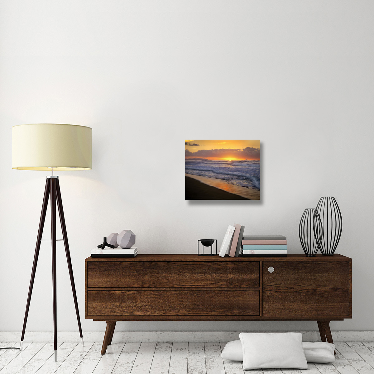 Sunset over Polihale Beach, Kauai, Hawaii-Canvas Art-24&quotx20"