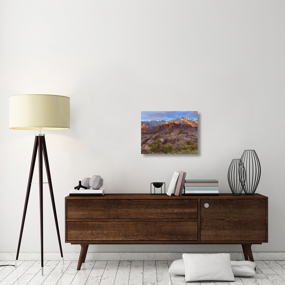 Sun illuminating the Alabama Hills, California-Canvas Art-24&quotx18"