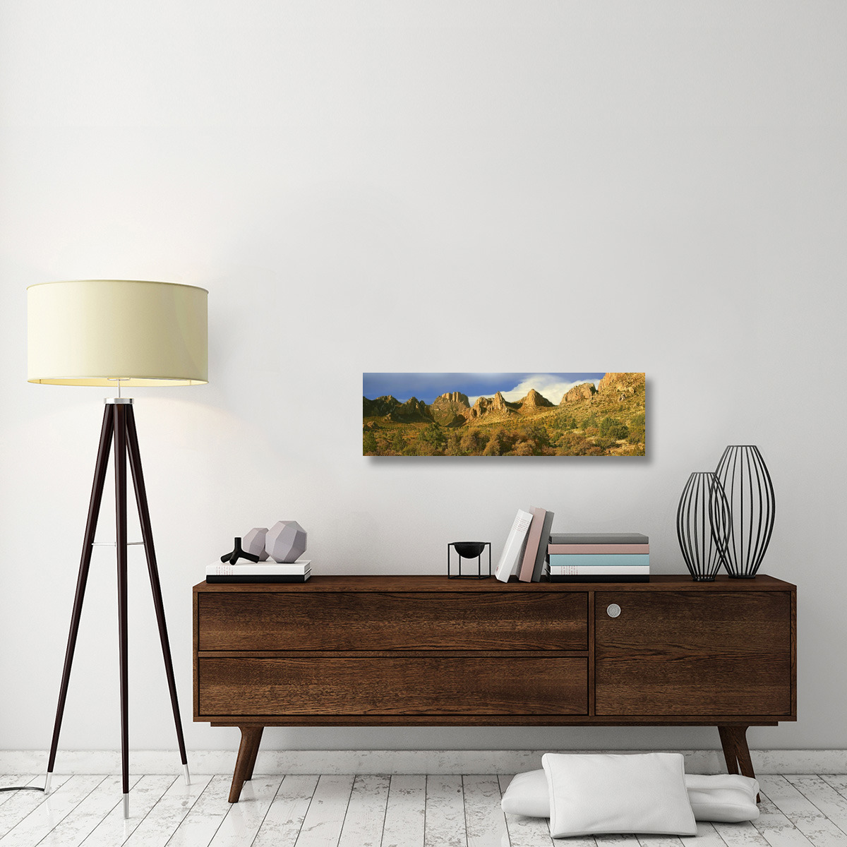 Panorama of Casa Grande National Monument, Arizona-Canvas Art-40&quotx12"